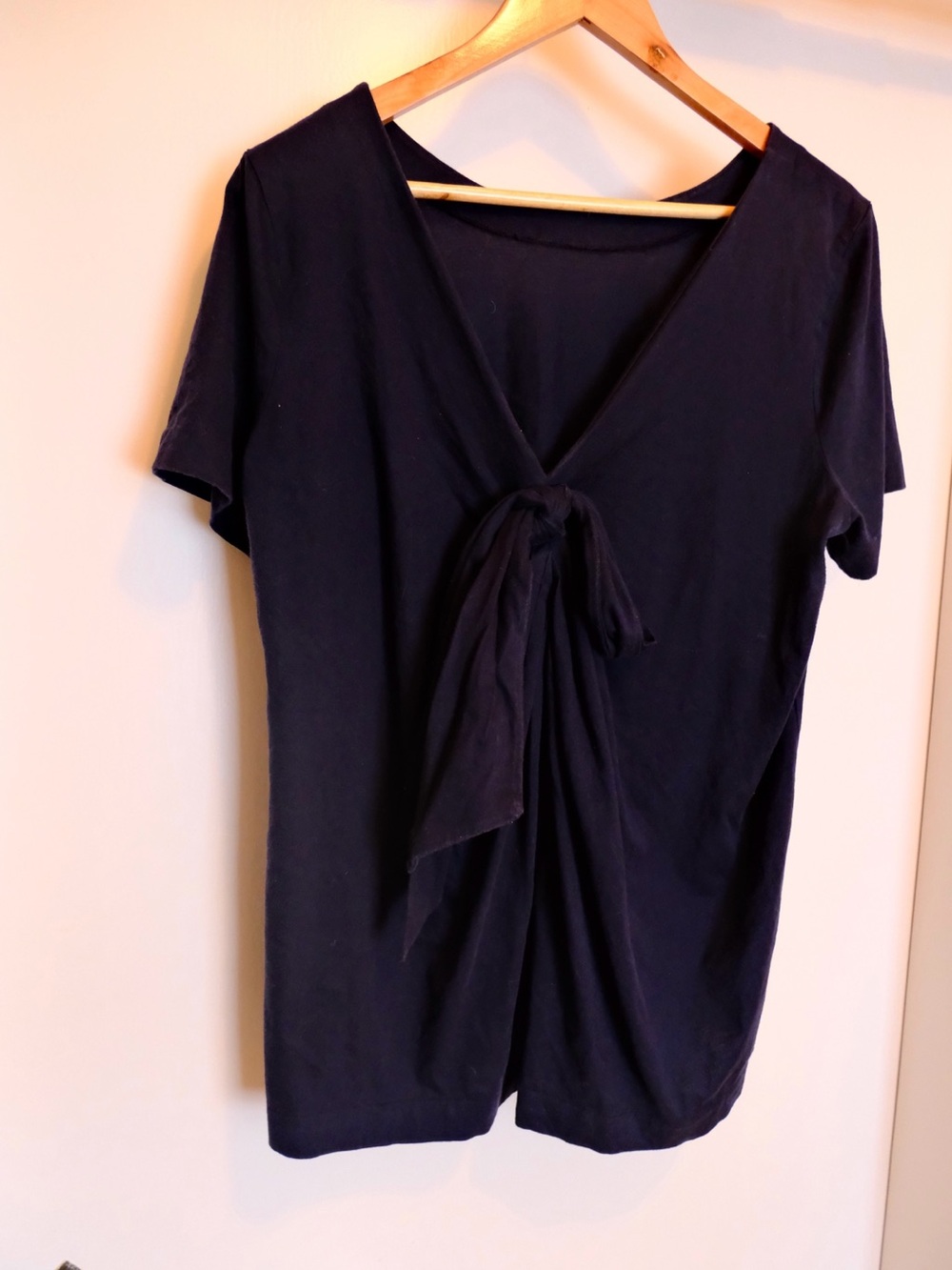 Banana Republic Women’s Navy Tie-Back Scoop Neck Top